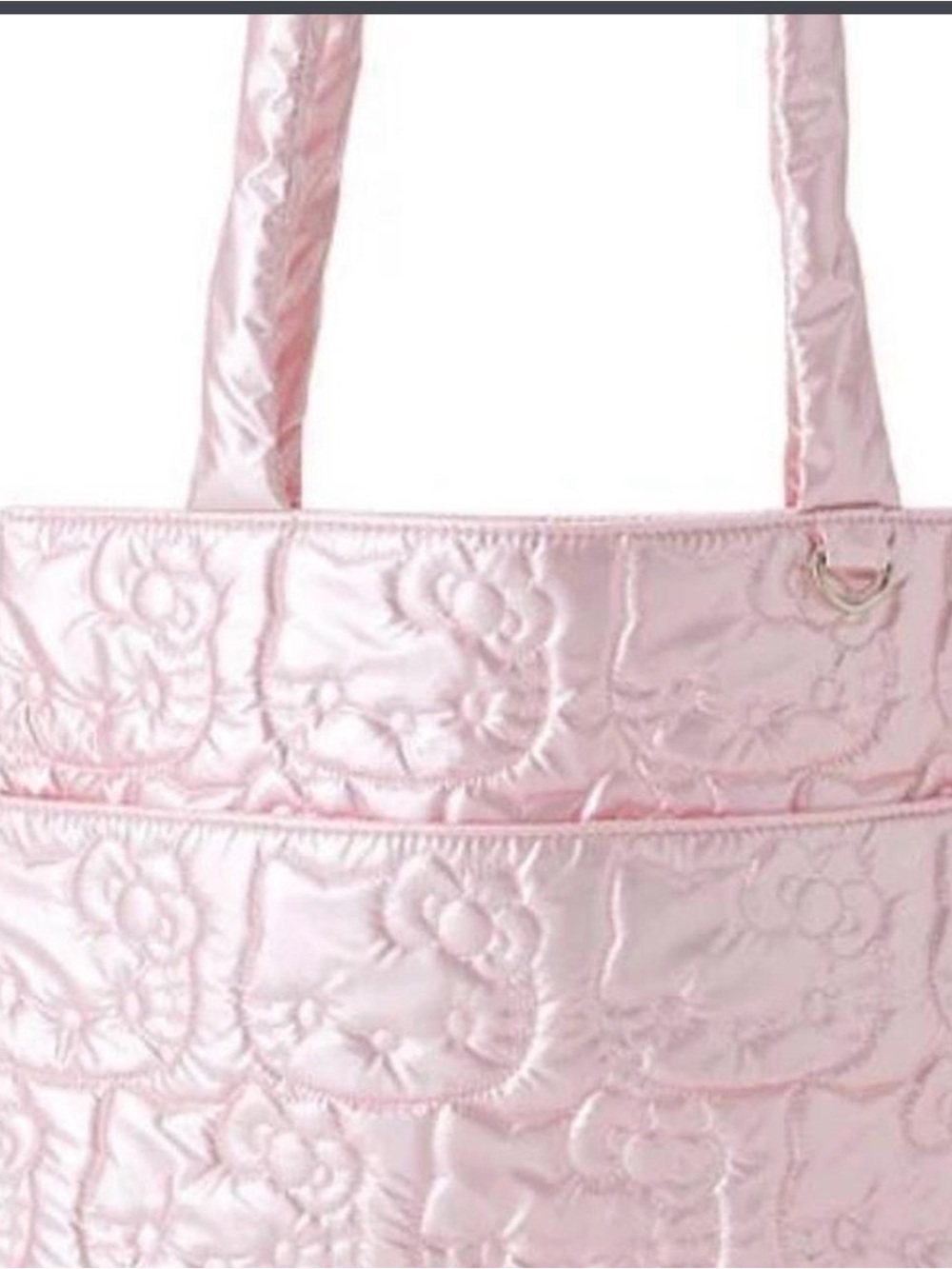 Hello Kitty Pink Quilted Satin Tote